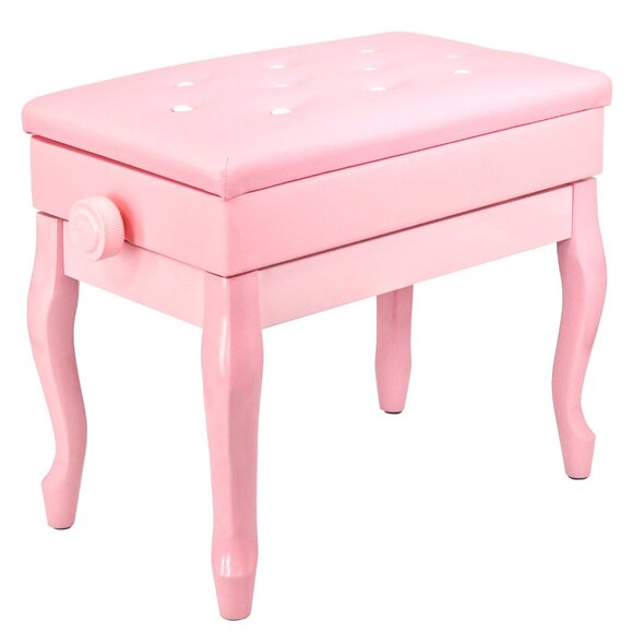Piano Bench Wooden Height Adjustable Stool Heavy Duty Keyboard Seat with Storage - Picture 1 of 8